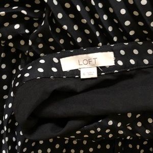 LOFT Skirts - Black and White Polka Dot Pleated Skirt LOFT Skirts - Black and White Polka Dot Pleated Skirt